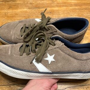 Converse Unisex Aero S Ox Preppy Sneaker Brown Suede Leather Mens 9.5